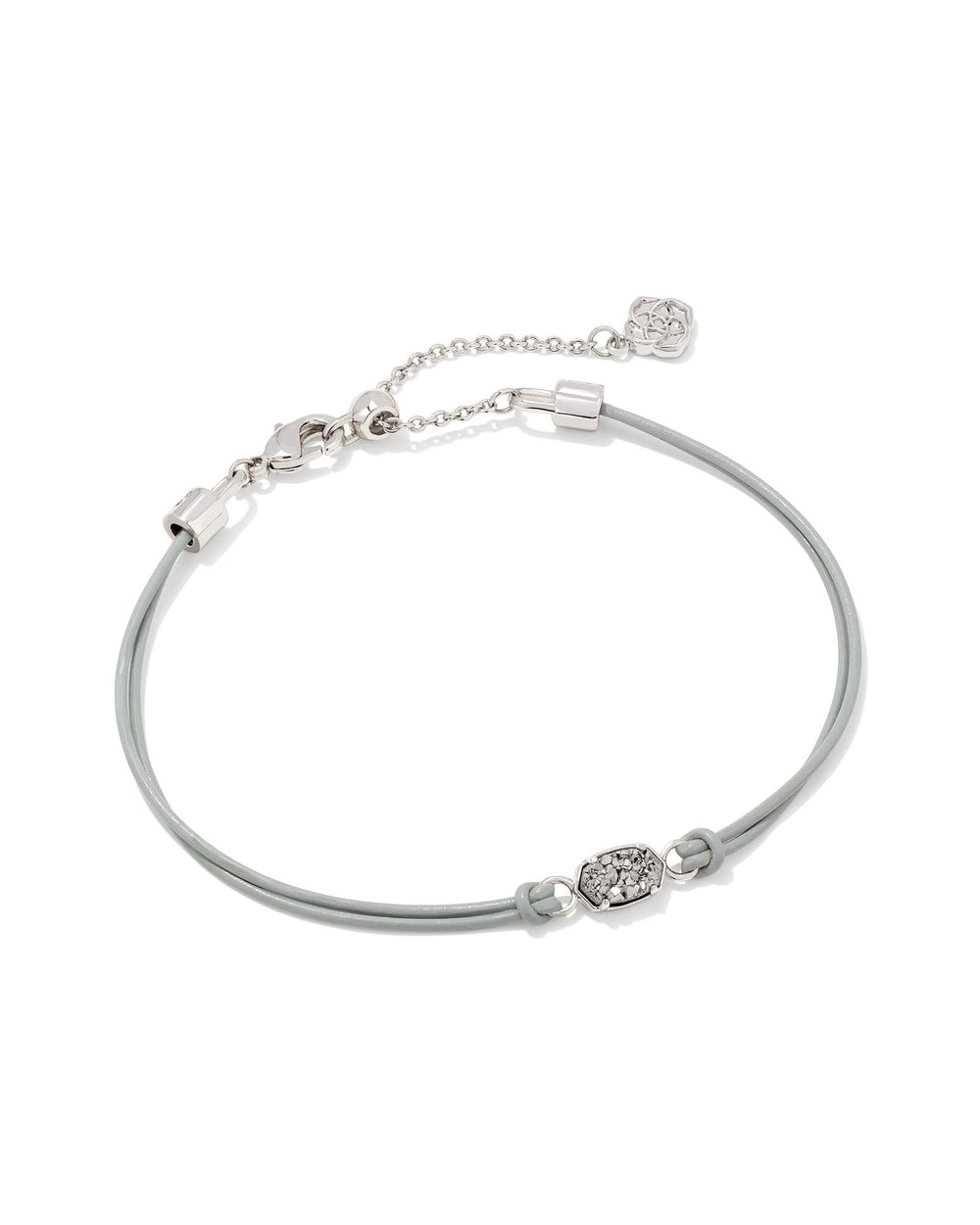 Emilie Corded Bracelet - Silver Platinum Drusy