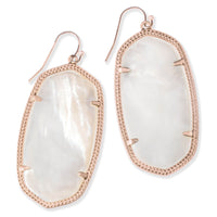Danielle Rose Gold Statement Earrings in Mother of Pearl