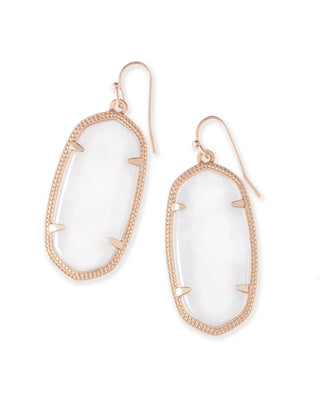 Elle Rose Gold Drop Earrings in Mother of Pearl