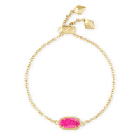 Elaina Gold Adjustable Chain Bracelet in Azalea