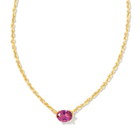 Cailin Necklace Gold in Purple Crystal