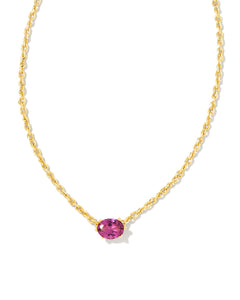 Cailin Necklace Gold in Purple Crystal