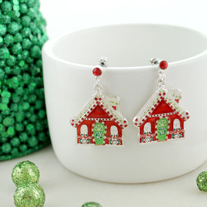 Gingerbread House Earrings