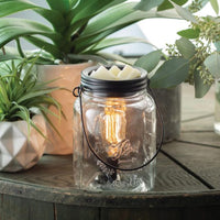 Glass Mason Jar Vintage Bulb Illumination Fragrance Warmer
