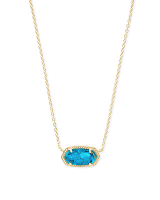 Elisa Gold Pendant Necklace In Bronze Veined Turquoise
Elisa Gold Pendant Necklace

Elevate your everyday style with the Elisa Gold Pendant Necklace—your new go-to accessory. Featuring a dainty stone on a delicate gold chain, this timeless piece effortlessly complements any outfit, from casual chic to evening elegance. Whether worn solo or layered, it adds just the right touch of sparkle and sophistication.