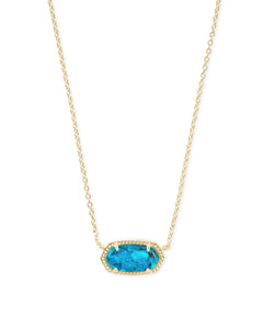 Elisa Gold Pendant Necklace In Bronze Veined Turquoise
Elisa Gold Pendant Necklace

Elevate your everyday style with the Elisa Gold Pendant Necklace—your new go-to accessory. Featuring a dainty stone on a delicate gold chain, this timeless piece effortlessly complements any outfit, from casual chic to evening elegance. Whether worn solo or layered, it adds just the right touch of sparkle and sophistication.