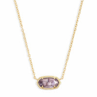 Elisa Gold Pendant Necklace In Purple Amethyst
Elevate your everyday style with the Elisa Gold Pendant Necklace—your new go-to accessory. Featuring a dainty stone on a delicate gold chain, this timeless piece effortlessly complements any outfit, from casual chic to evening elegance. Whether worn solo or layered, it adds just the right touch of sparkle and sophistication.