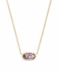Elisa Gold Pendant Necklace In Purple Amethyst
Elevate your everyday style with the Elisa Gold Pendant Necklace—your new go-to accessory. Featuring a dainty stone on a delicate gold chain, this timeless piece effortlessly complements any outfit, from casual chic to evening elegance. Whether worn solo or layered, it adds just the right touch of sparkle and sophistication.