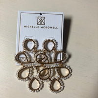 Elegant Gold and White Earrings (MM)