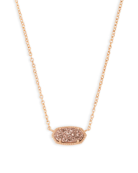 Elisa Rose Gold Pendant Necklace
Kendra Scott Necklace
Elevate your everyday style with the Elisa Rose Gold Pendant Necklace—your new go-to accessory. Featuring a dainty stone on a delicate rose gold chain, this timeless piece effortlessly complements any outfit, from casual chic to evening elegance. Whether worn solo or layered, it adds just the right touch of sparkle and sophistication.
