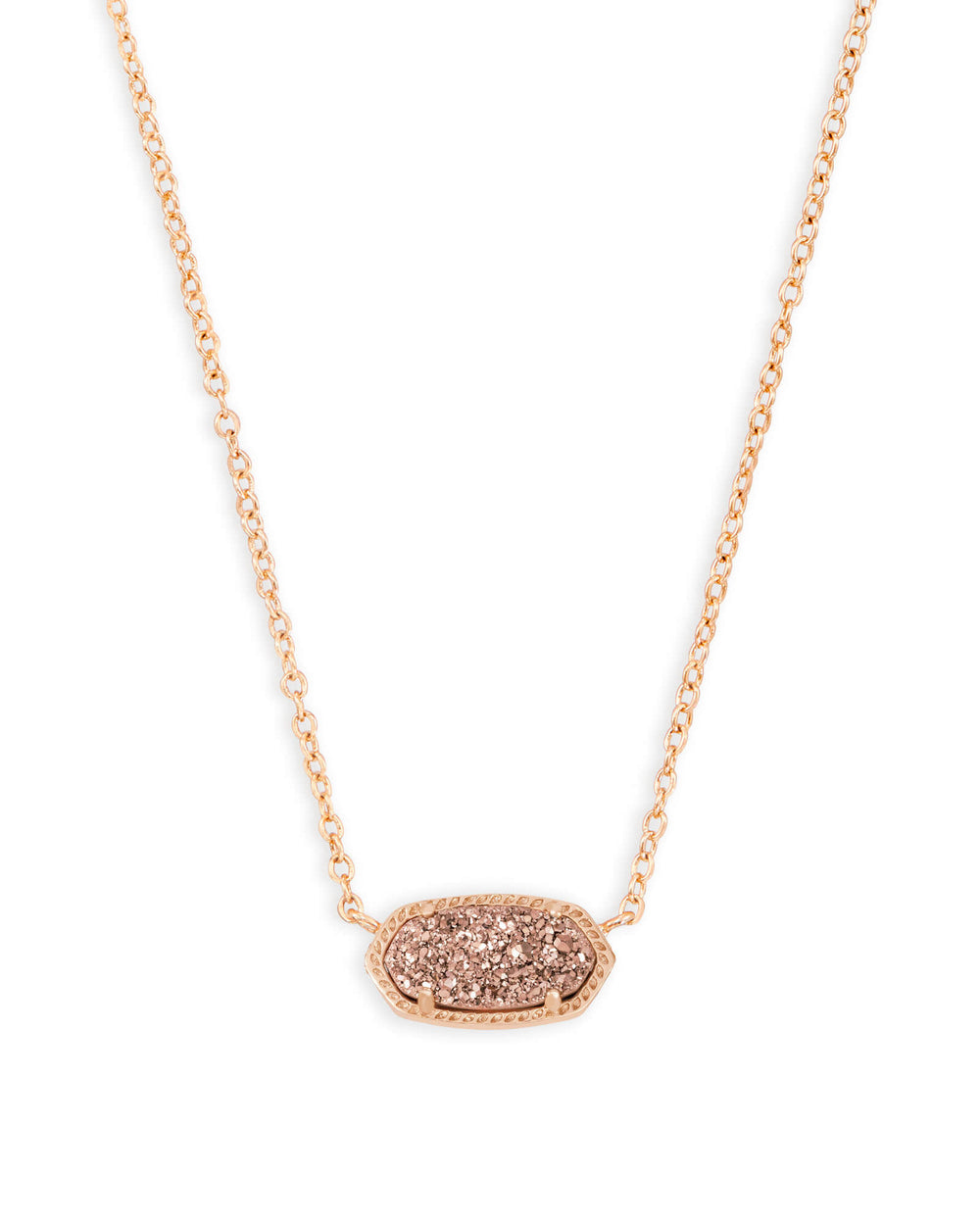 Elisa Rose Gold Pendant Necklace
Kendra Scott Necklace
Elevate your everyday style with the Elisa Rose Gold Pendant Necklace—your new go-to accessory. Featuring a dainty stone on a delicate rose gold chain, this timeless piece effortlessly complements any outfit, from casual chic to evening elegance. Whether worn solo or layered, it adds just the right touch of sparkle and sophistication.