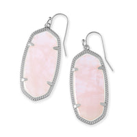 Kendra Scott 
kendra scott earring 
Elle Silver Drop Earrings in Rose Quartz
