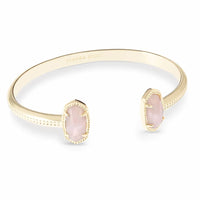 Kendra Scott | Elton Gold Cuff Bracelet in Rose Quartz