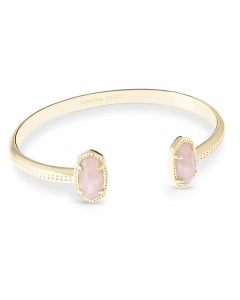 Kendra Scott | Elton Gold Cuff Bracelet in Rose Quartz
