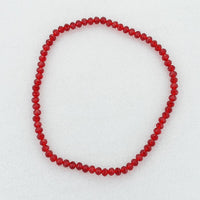 18” Red Crystal Stretch Necklace