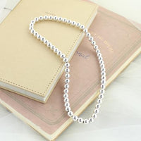 18 inch Small Silver Bead Necklace