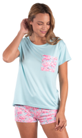 Tshirt PJ Set - Flamingo
