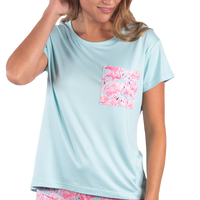 Tshirt PJ Set - Flamingo