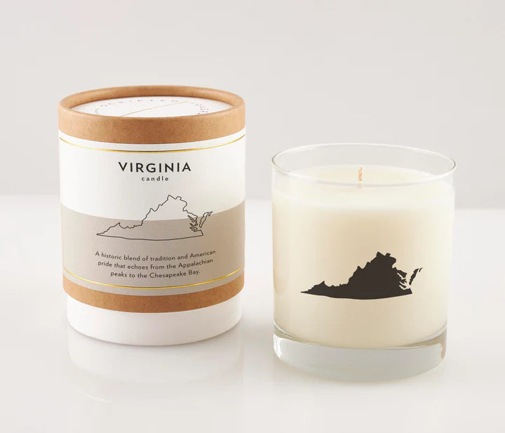 Scripted Fragrance Glass Jar Candle  - Virginia
