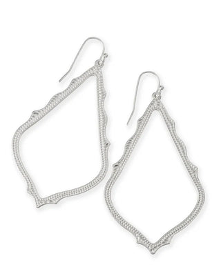 Sophee Drop Earrings in Silver
Silhouette | Drop earring on earwire
Metal | Rhodium plated over brass
Finish | Polished silver tone
Dimensions | 2.75"L x 1.875"W on earwire
Closure | Earwire