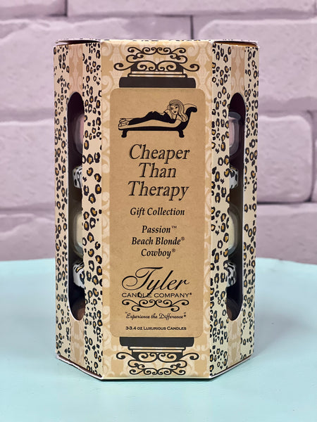 The Tyler Candle Gift Collection includes 3 luxurious candles with a total burn time of 75 hours. Perfect for gifting or indulging in rich, long-lasting fragrance!







