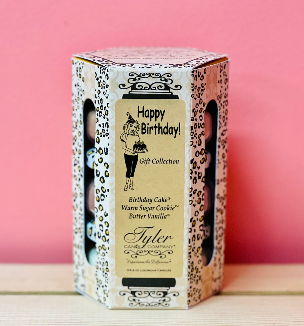 The Tyler Candle Gift Collection includes 3 luxurious candles with a total burn time of 75 hours. Perfect for gifting or indulging in rich, long-lasting fragrance!








