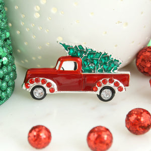 Red Truck & Tree Pendant