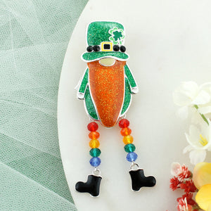 Leprechaun Dangle Leg Gnome Pin/Pendant