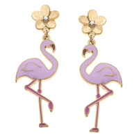 Enamel Flamingo Earring
