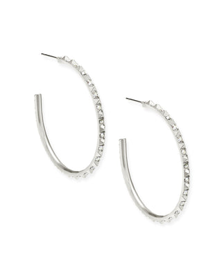 Veronica Hoop Earring silver in iridescent crystal