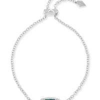 Elaina Silver Adjustable Chain Bracelet in London Blue