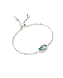 Elaina Silver Adjustable Chain Bracelet in Lilac Abalone