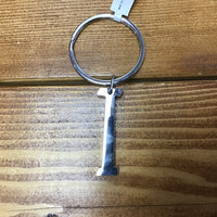 Silver Letter I Key Chain