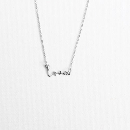 Luxe Silver Necklace - Love