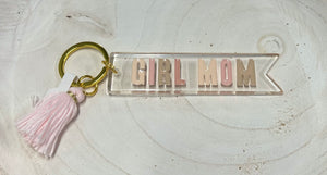 Girl Mom Acrylic Keychain