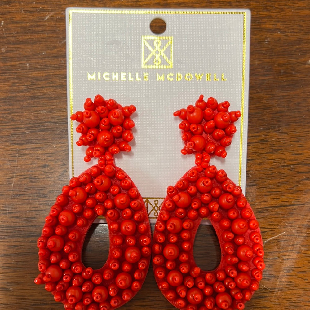 Melinda Earrings - Red