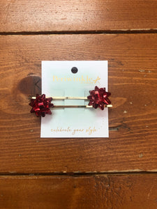 Red Bow Barrette