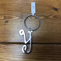 Silver Letter Y Key Chain