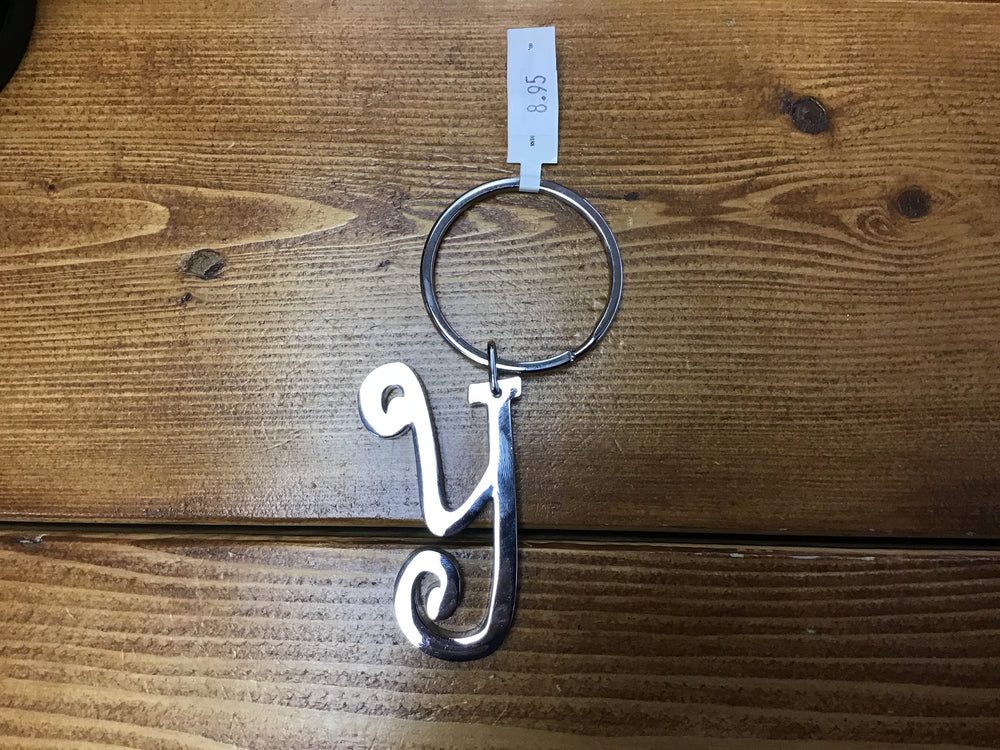 Silver Letter Y Key Chain