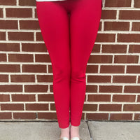 Red - Tummy Control Pants