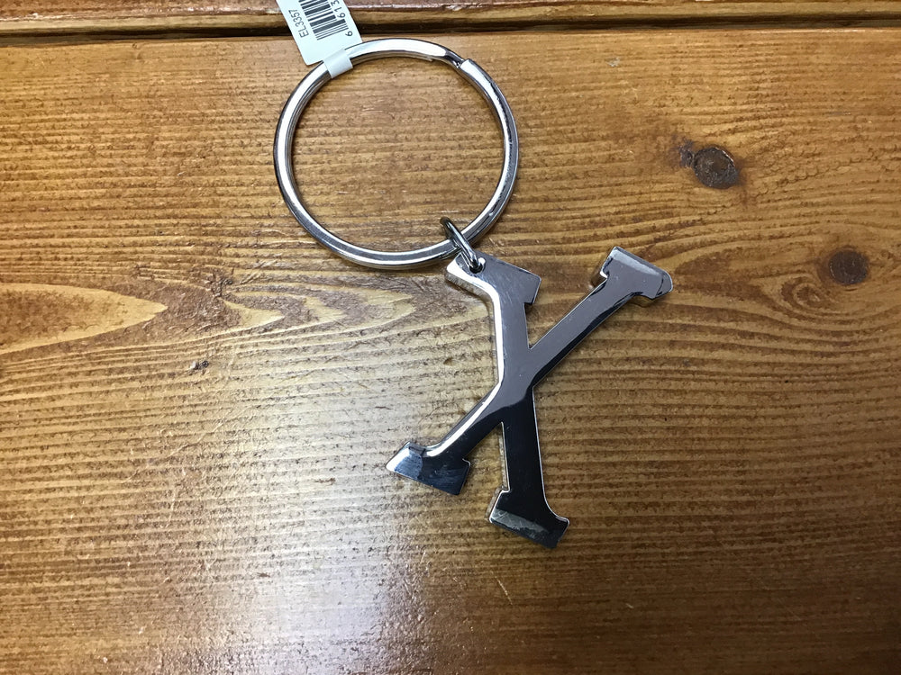 Silver Letter X Key Chain