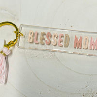 Blessed Mom Acrylic Keychain