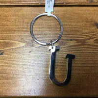 Silver Letter U Key Chain