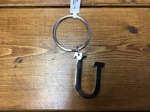 Silver Letter U Key Chain