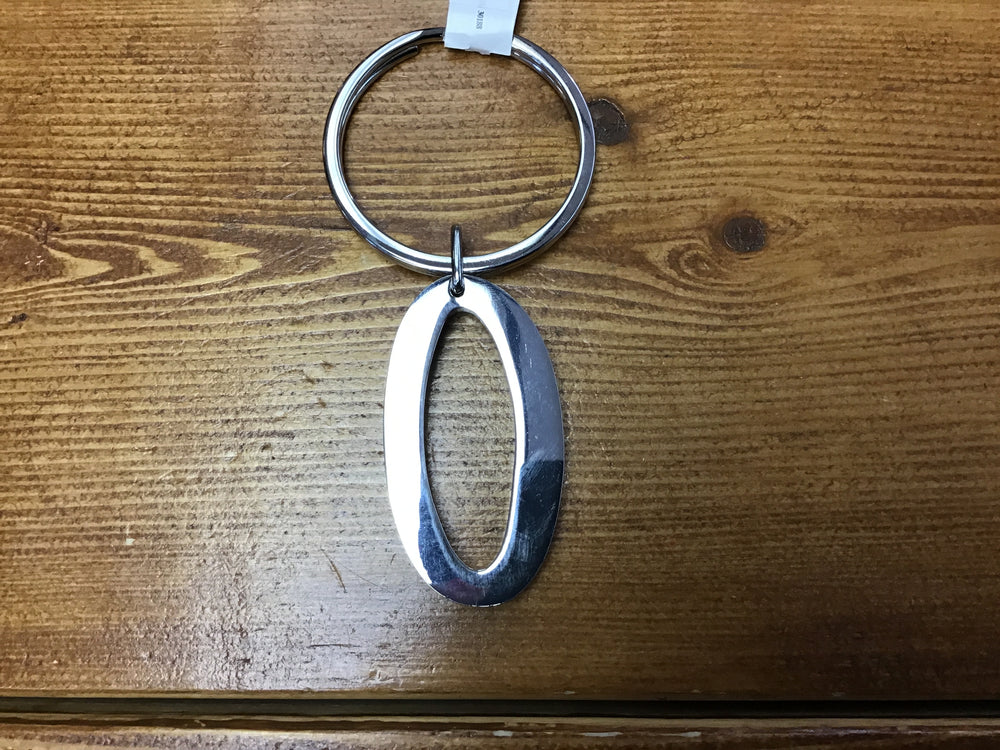 Silver Letter O Key Chain