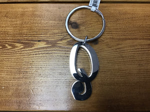 Silver Letter Q Key Chain