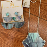 Abalone Necklace & Earrings (sold separately)