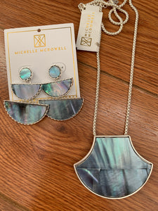 Abalone Necklace & Earrings (sold separately)