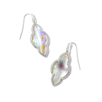 Abbie Silver Drop Earrings in Iridescent Abalone