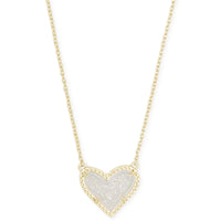 4217704861 Ari Heart Gold Pendant Necklace in Iridescent Drusy
